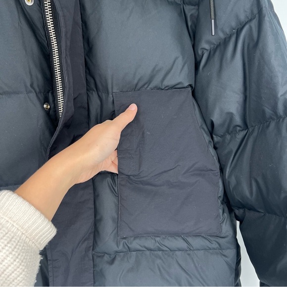 Everlane The ReNew Short Black Winter Outdoor Hooded Quilted Puffer Coat Medium - Picture 4 of 9